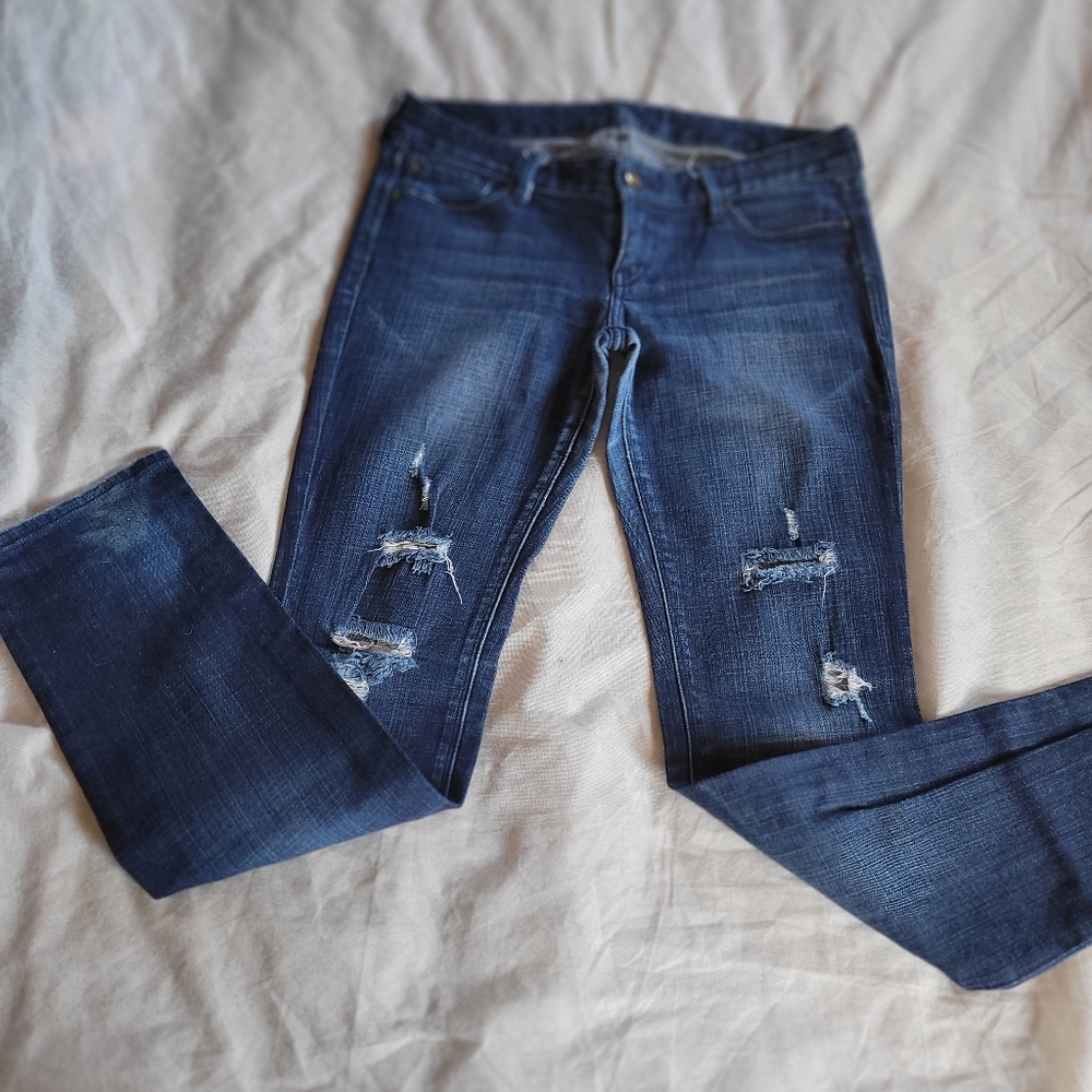 Express Distressed Skinny Jeans Size 8r